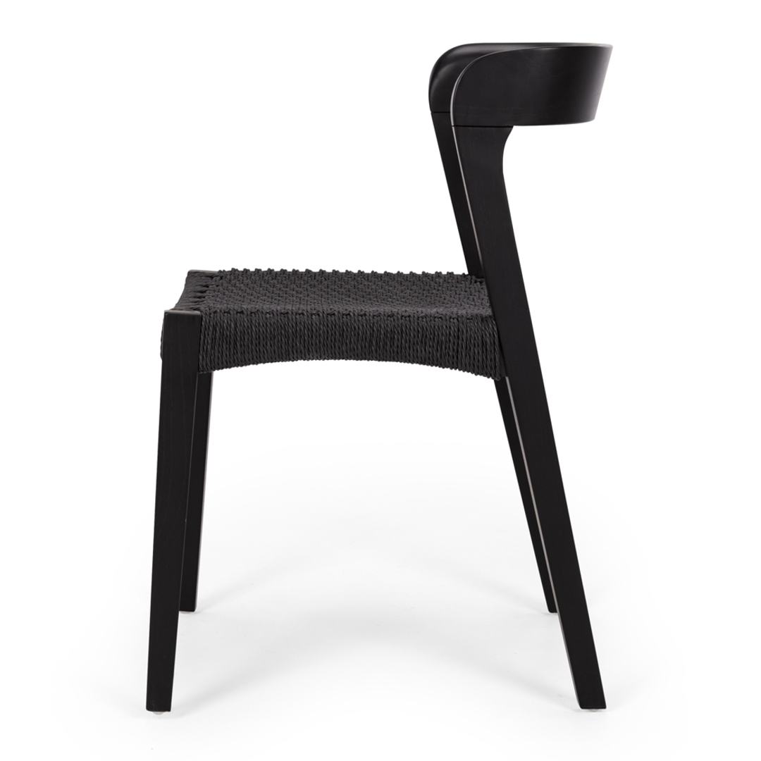 Haast Rope Seat Dining Chair - Black image 3